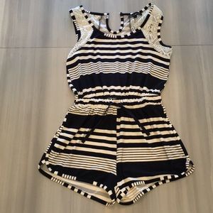 Cute blue and white romper, great for summer days!